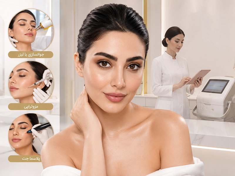 راهنمای جامع روشهای جوانسازی پوست بدون جراحی؛ مقایسه کامل لیزر، مزوتراپی، پلاسما و سایر روشها